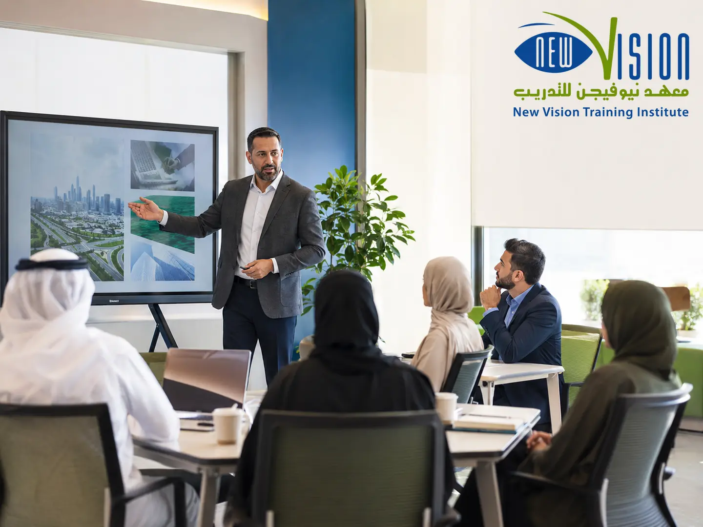Expert trainer leading a professional class