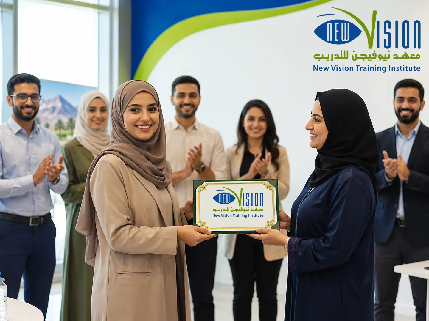 Professional certificate presentation at New Vision Training Institute